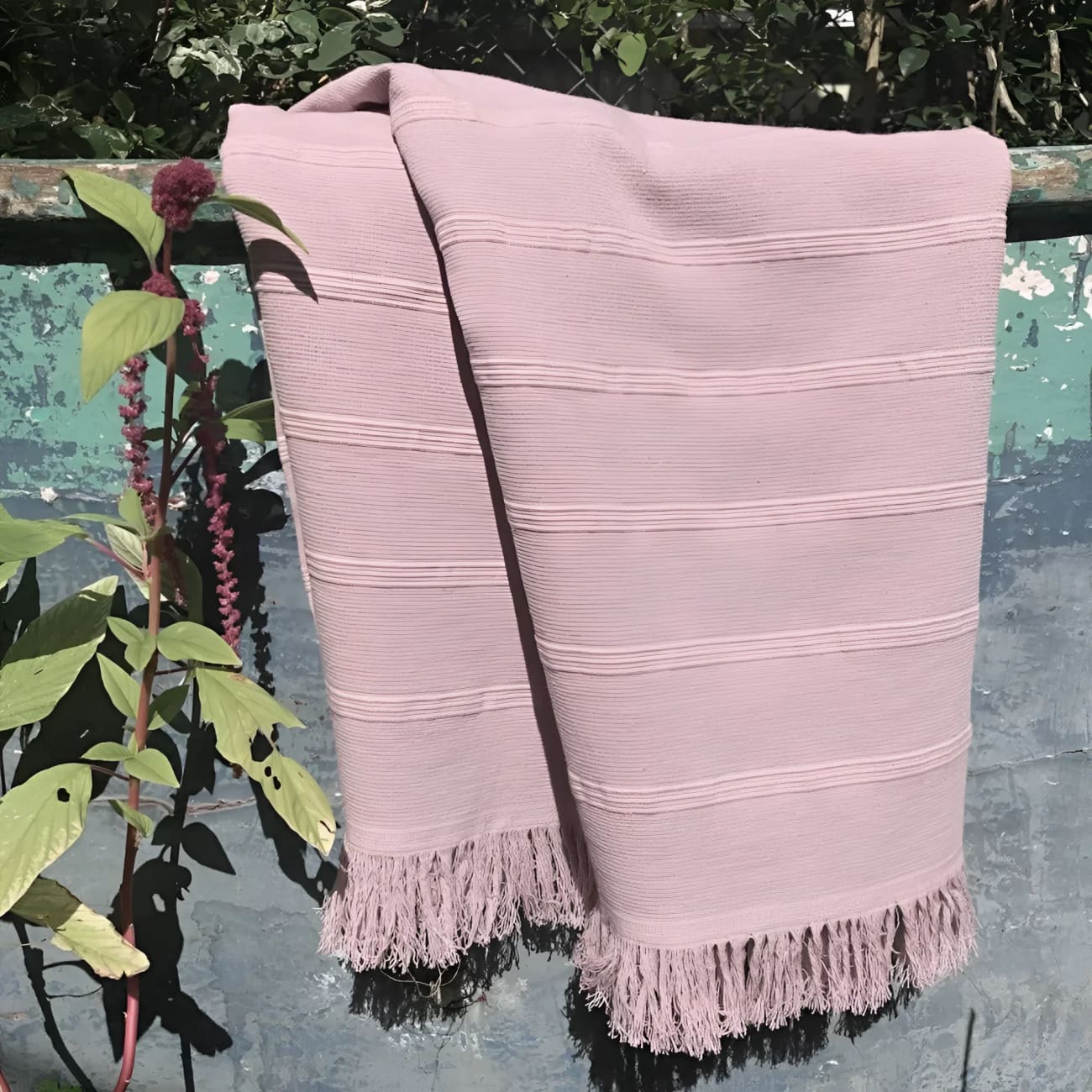 Aegean Terry Cotton Turkish Towel - Dusty Rose - Towels