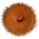 AMORA Oversized Frayed Straw Hat In Burnt Caramel Medium (22.2’’) / Sun Hats