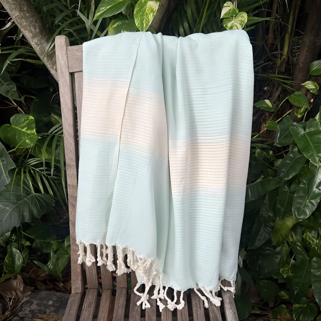 Anatolia Stripe Cotton Turkish Towel - Mint - Towels