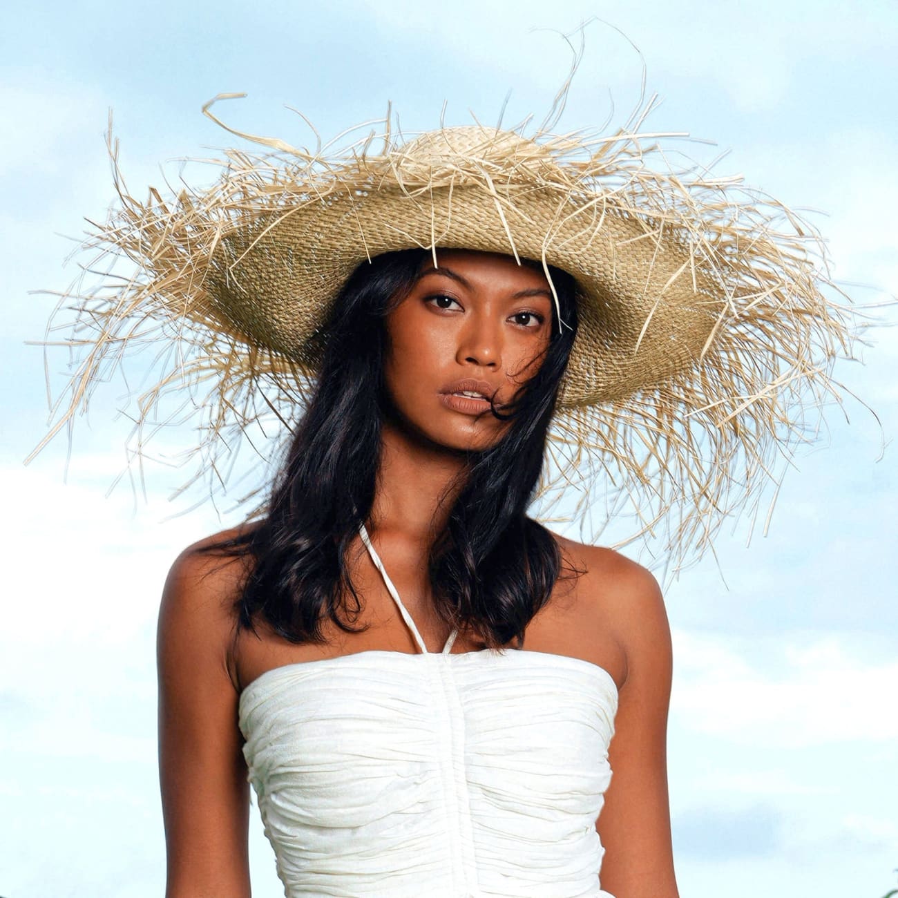 Catalina Frayed Palm Straw Hat In Natural One size / Sun Hats