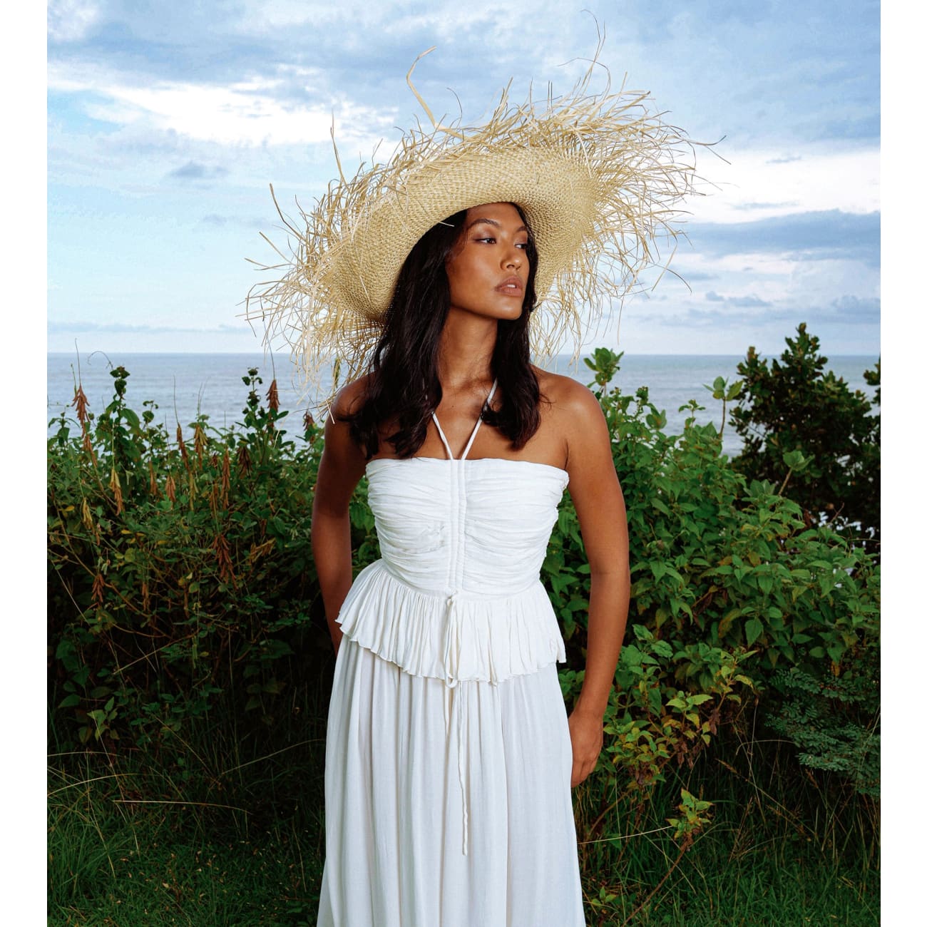 Catalina Frayed Palm Straw Hat In Natural One size / Sun Hats