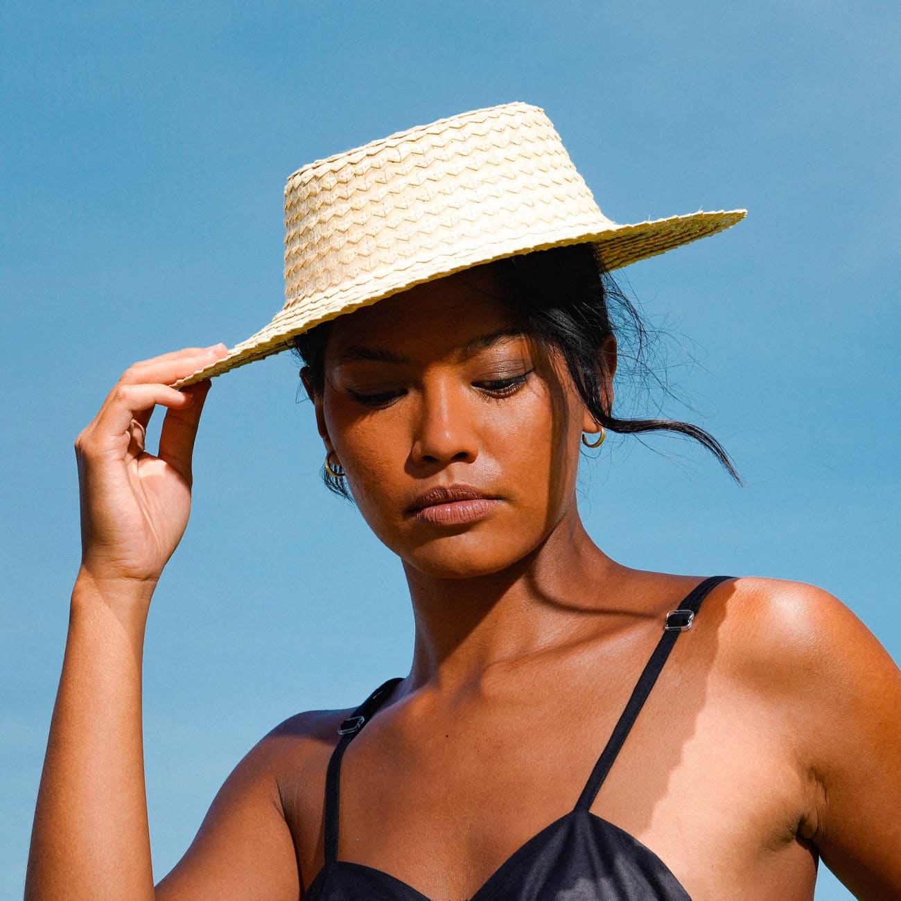 Celeste Palm Straw Hat in Natural