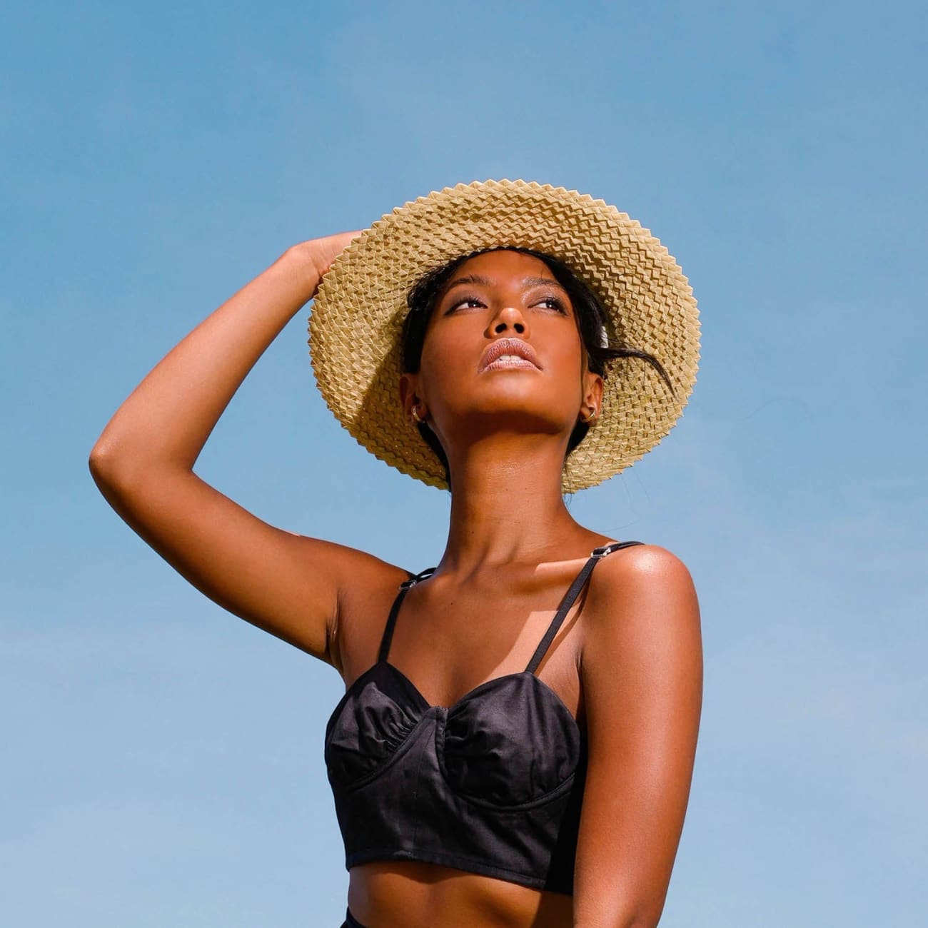 Celeste Palm Straw Hat in Natural