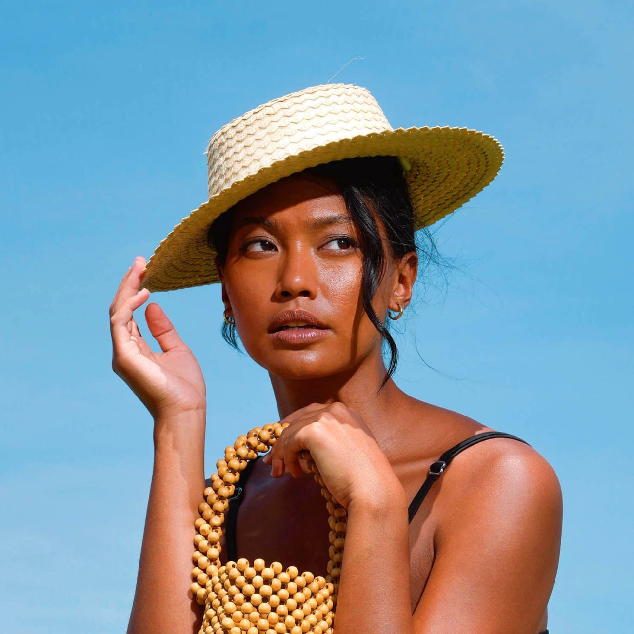 Celeste Palm Straw Hat in Natural