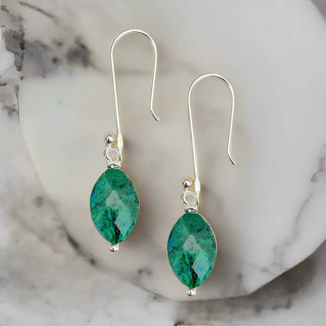 Chrysocolla Drop Earrings