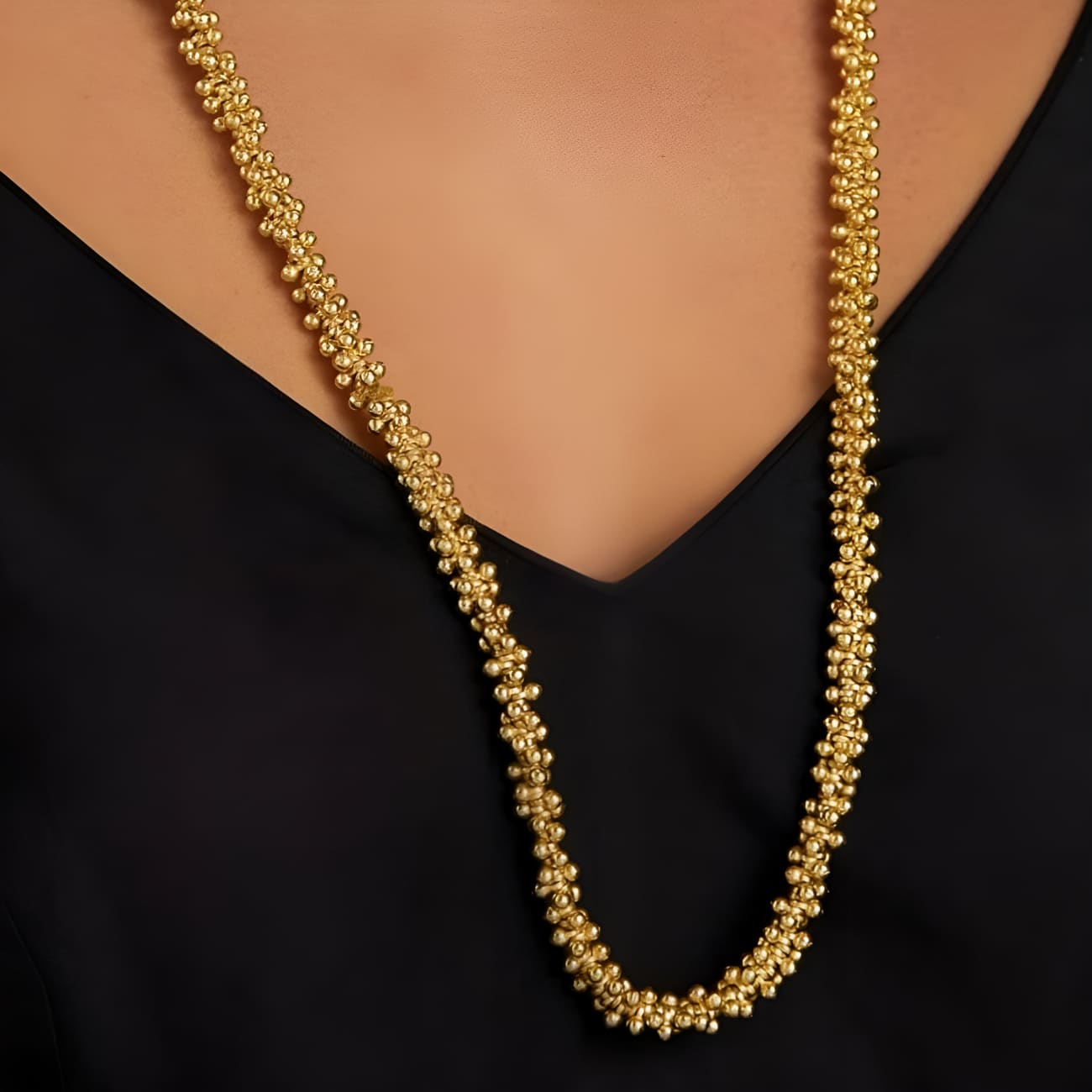 Elina Beaded Chain Necklace 24’’ - Necklaces