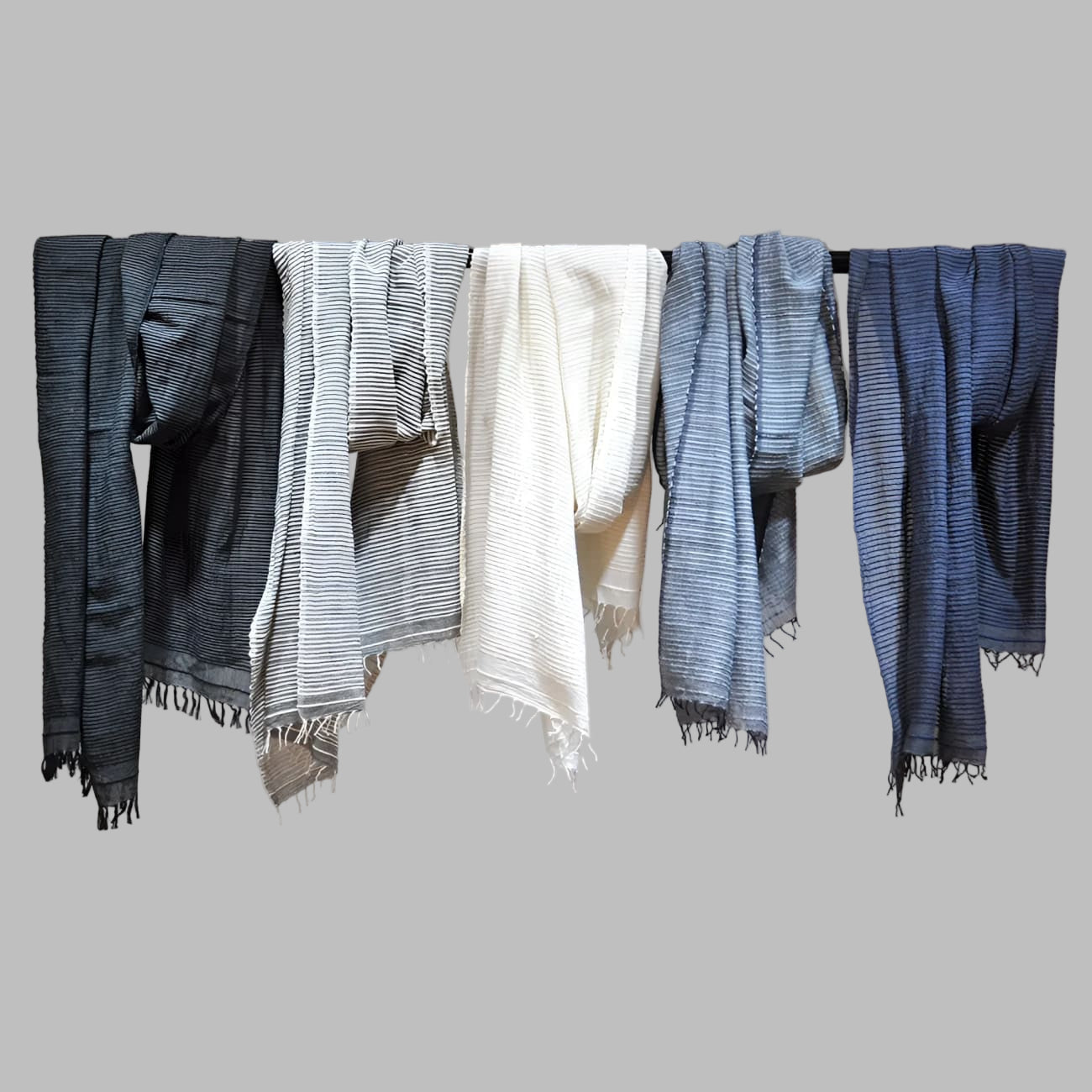 Ethiopian Classic Striped Cotton Scarf - Scarves