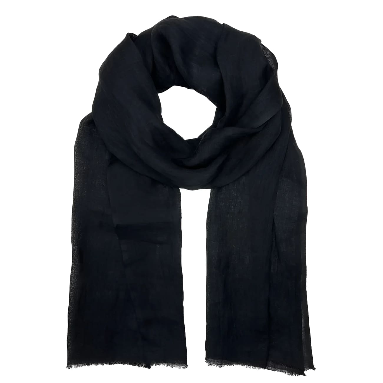 Ethiopian Gauze Linen Scarf - Ink - Scarves