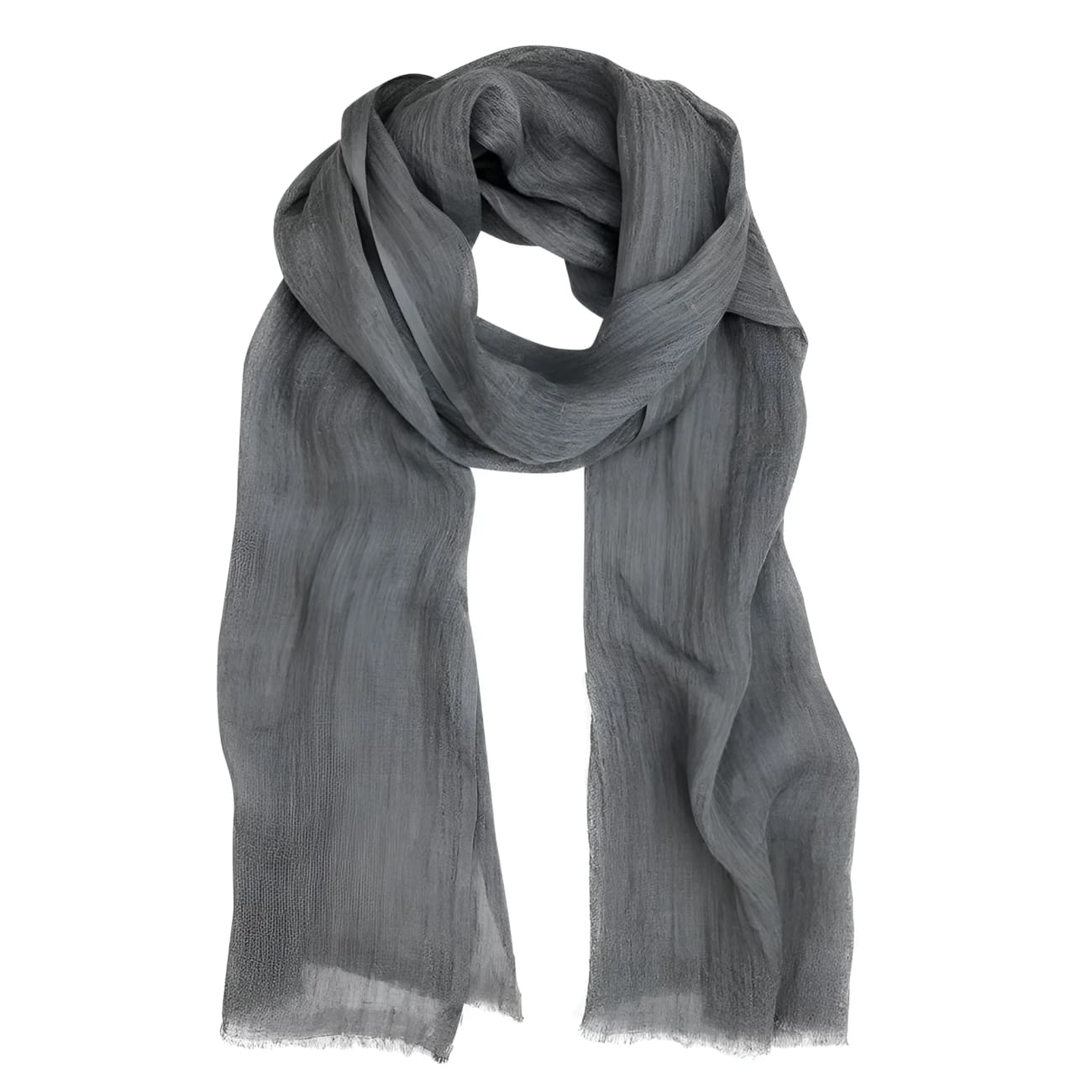 Ethiopian Gauze Linen Scarf - Steel Gray - Scarves