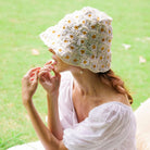 Flora Crochet Cotton Hat In Off White One size