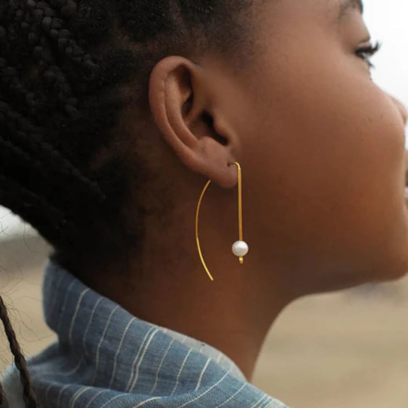 Freshwater Pearl Hook Earrings