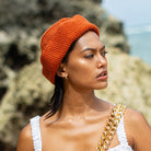 Gani Crochet Cotton Hat In Rooibos Tea Brown
