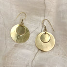 Hammered Circle Bombshell Earrings