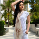 Indian Ivory Butterfly Wool/Silk Scarf - Scarves