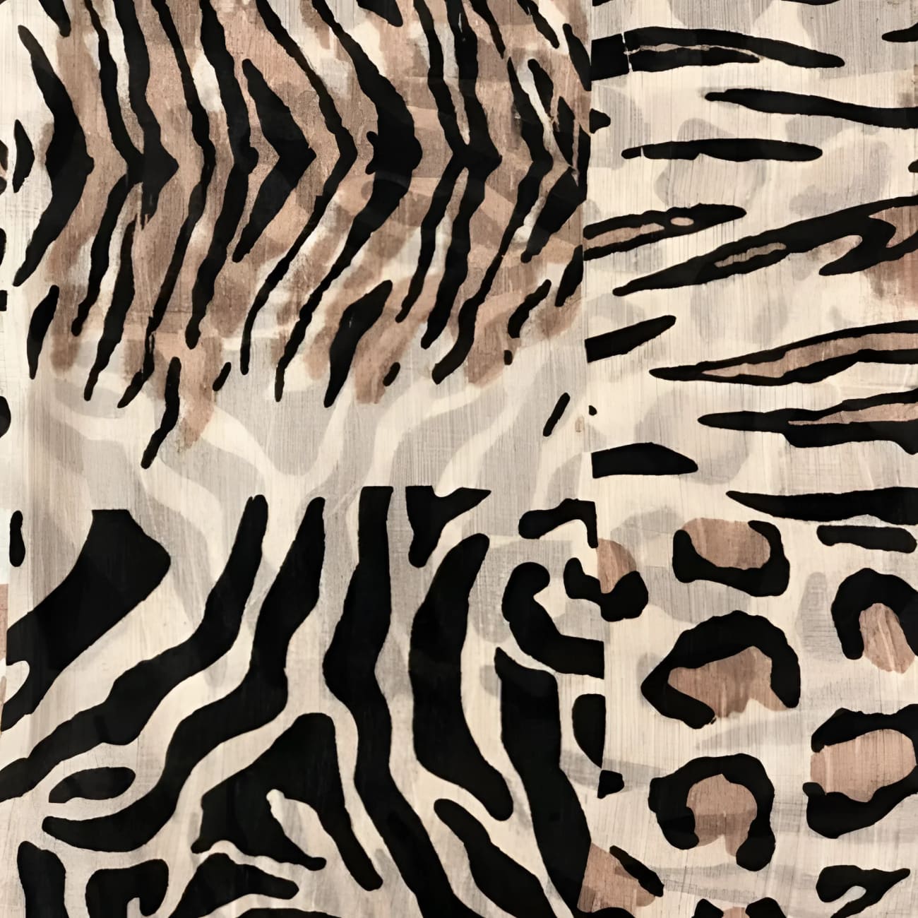 Indian Leopard Print Silk Scarf - Scarves