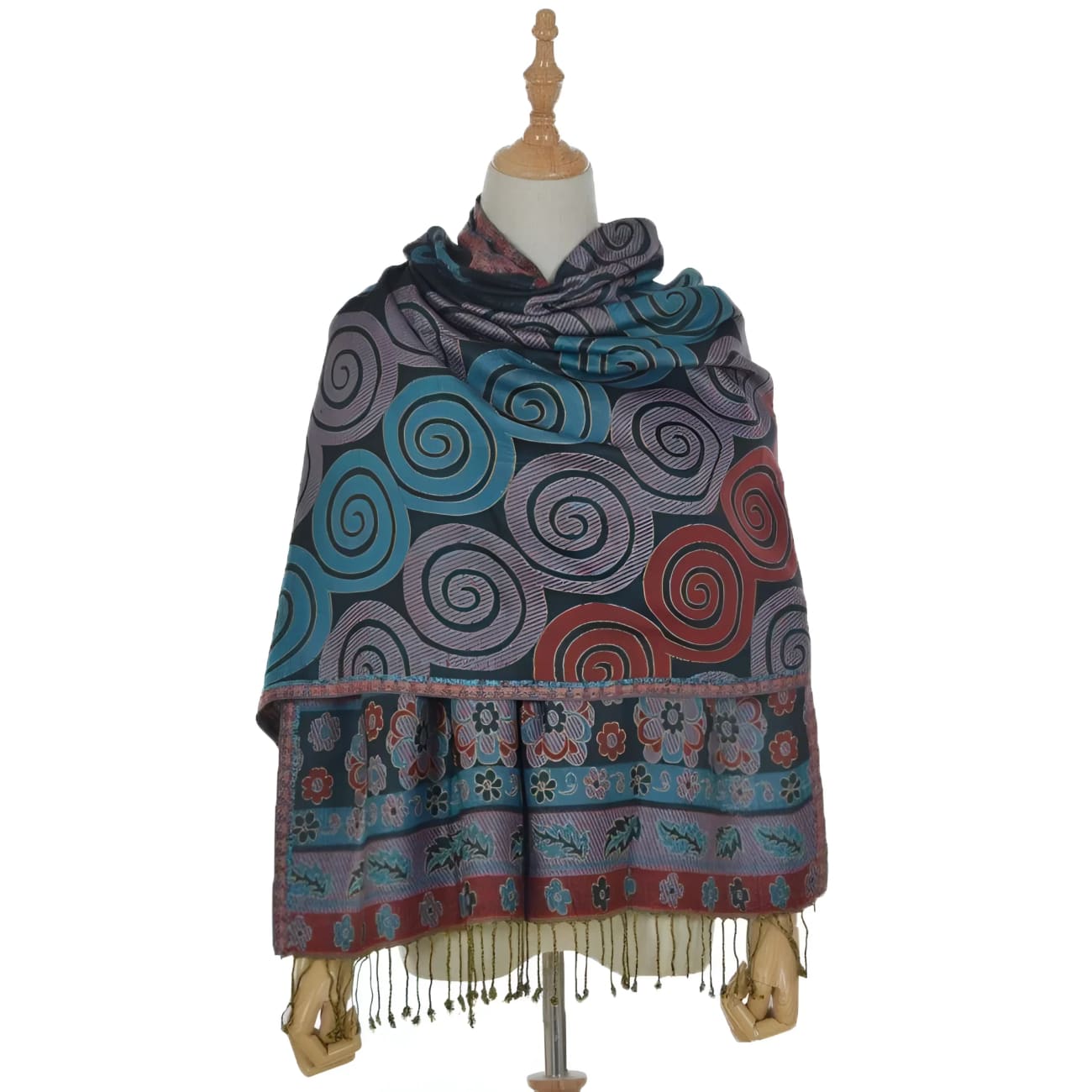 Indian Multi-Color Modal Silk Scarf - Scarves