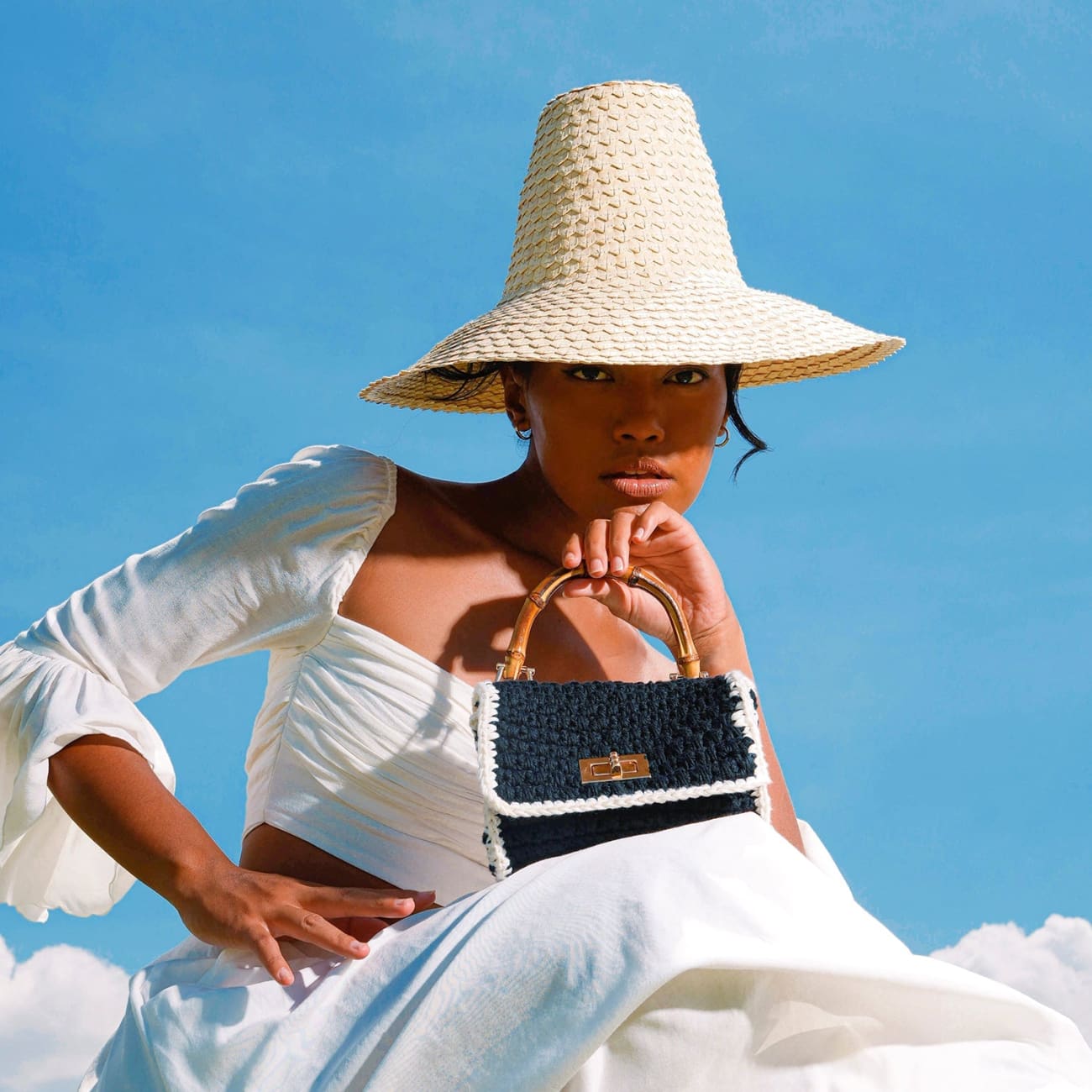 Kemala Palm Straw Hat In Natural