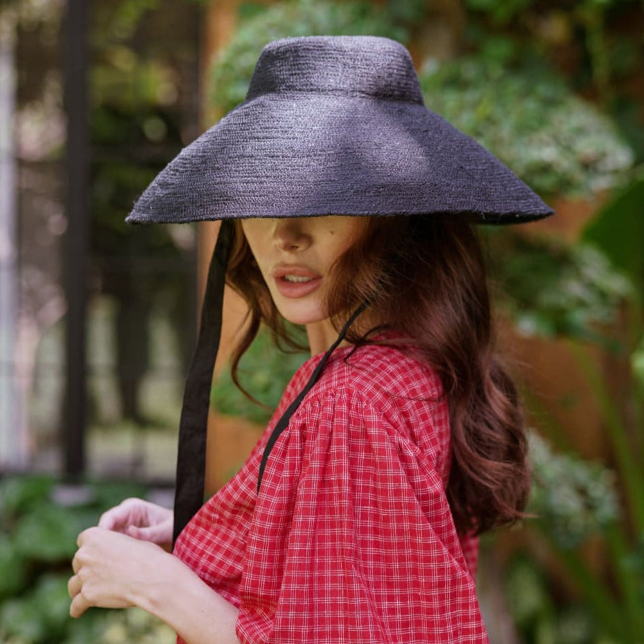 Reign Jute Hat In Black One size