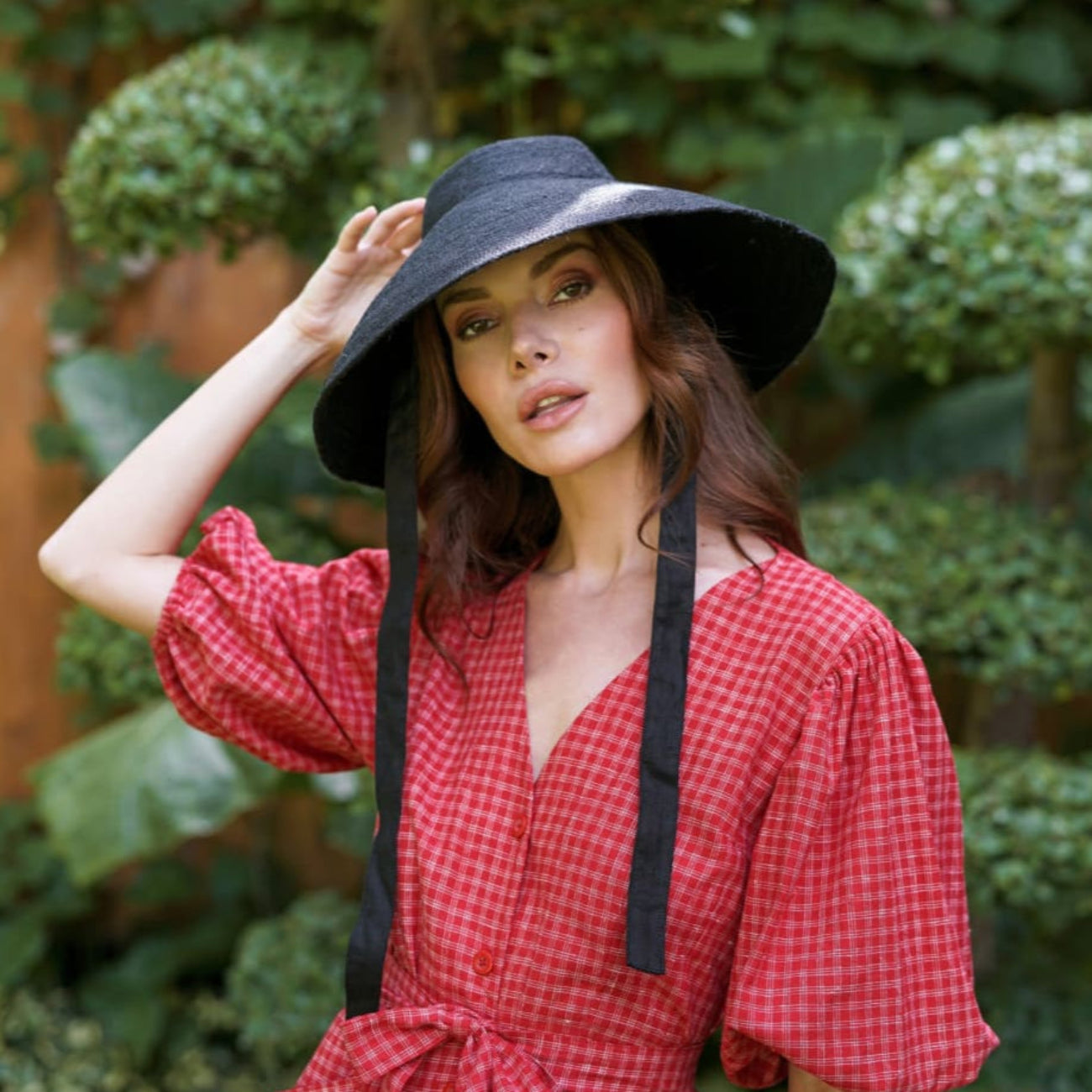 Reign Jute Hat In Black One size