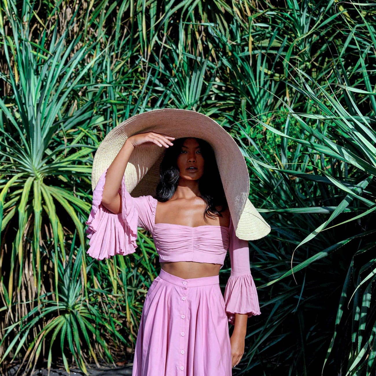 Solana Oversized Straw Hat In Natural/Beige Sun Hats