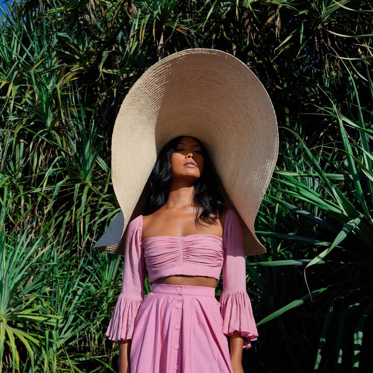 Solana Oversized Straw Hat In Natural/Beige Sun Hats