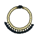 Temple Tassel Collar Necklace - Black - Necklaces