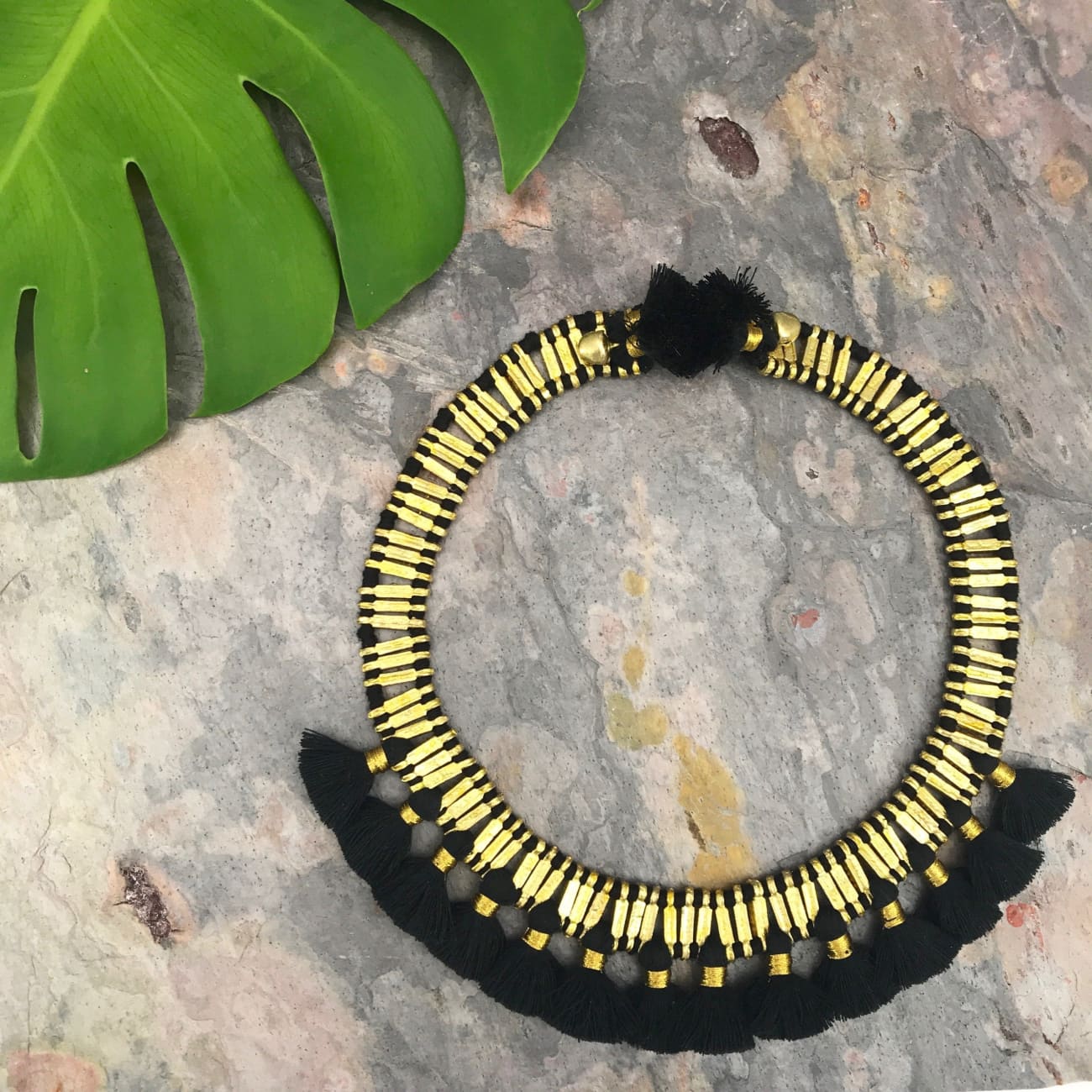 Temple Tassel Collar Necklace - Necklaces
