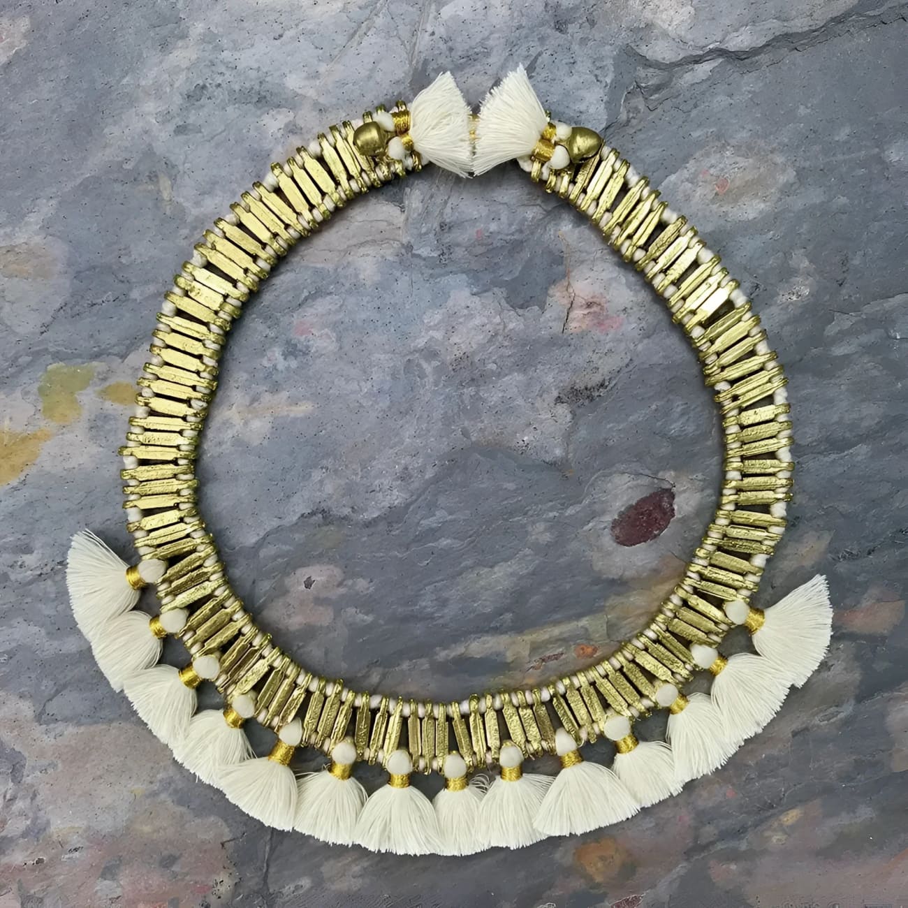 Temple Tassel Collar Necklace - Necklaces
