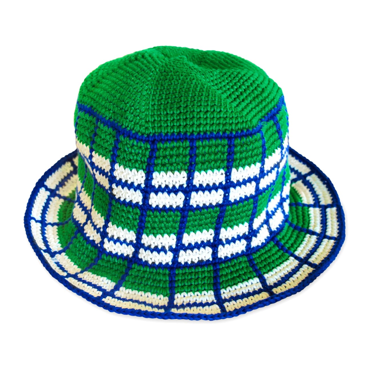 Wimbledon Plaid Crochet Cotton Hat