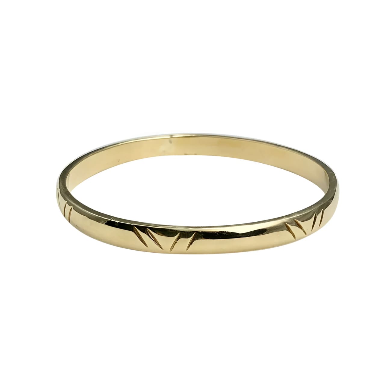 Carved Bombshell Bangle - Bracelets