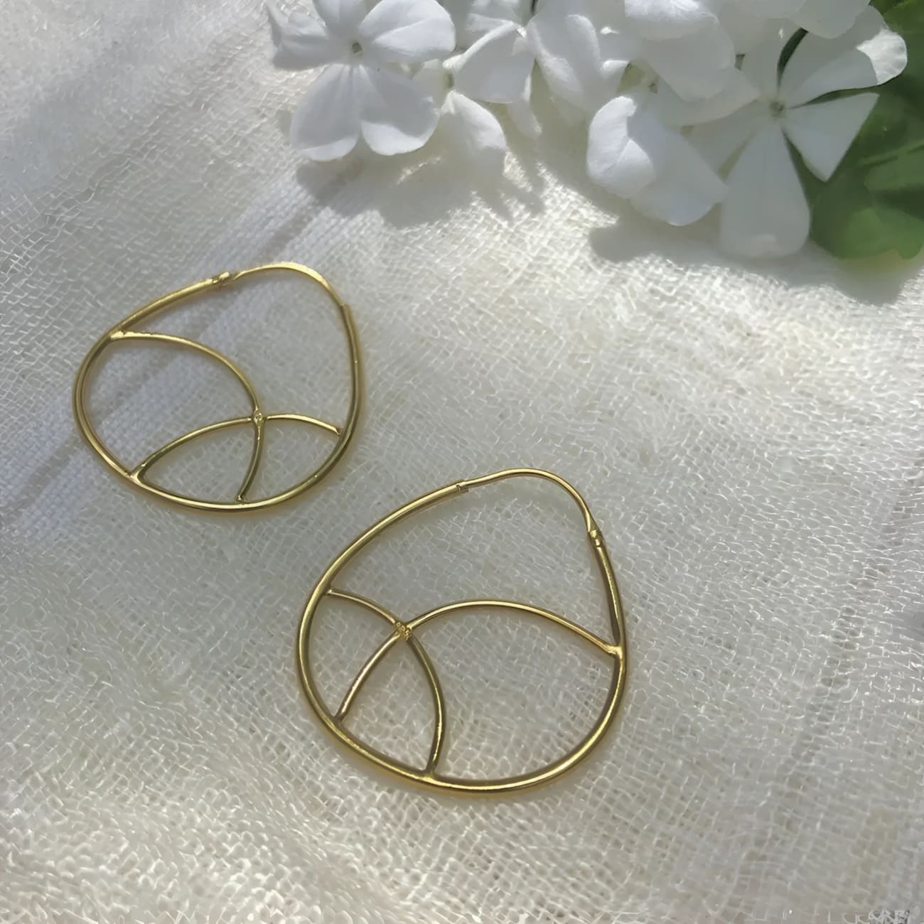 Geometric Gold Hoop Earrings