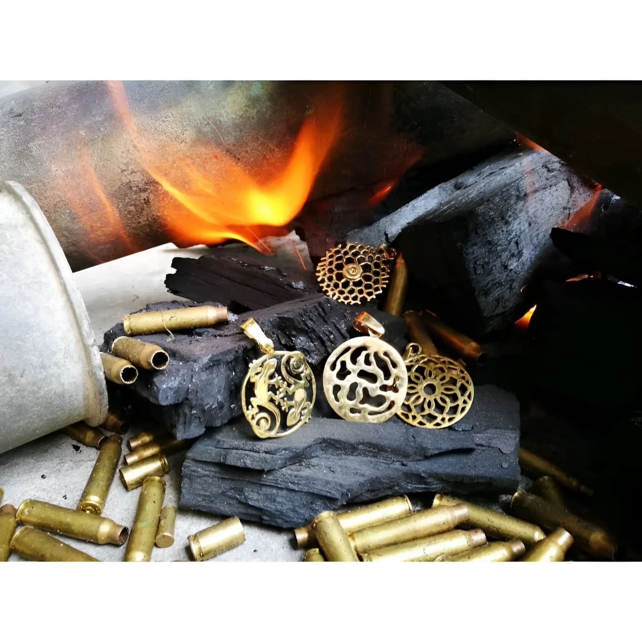 Hammered Bombshell Cuff - Bracelets