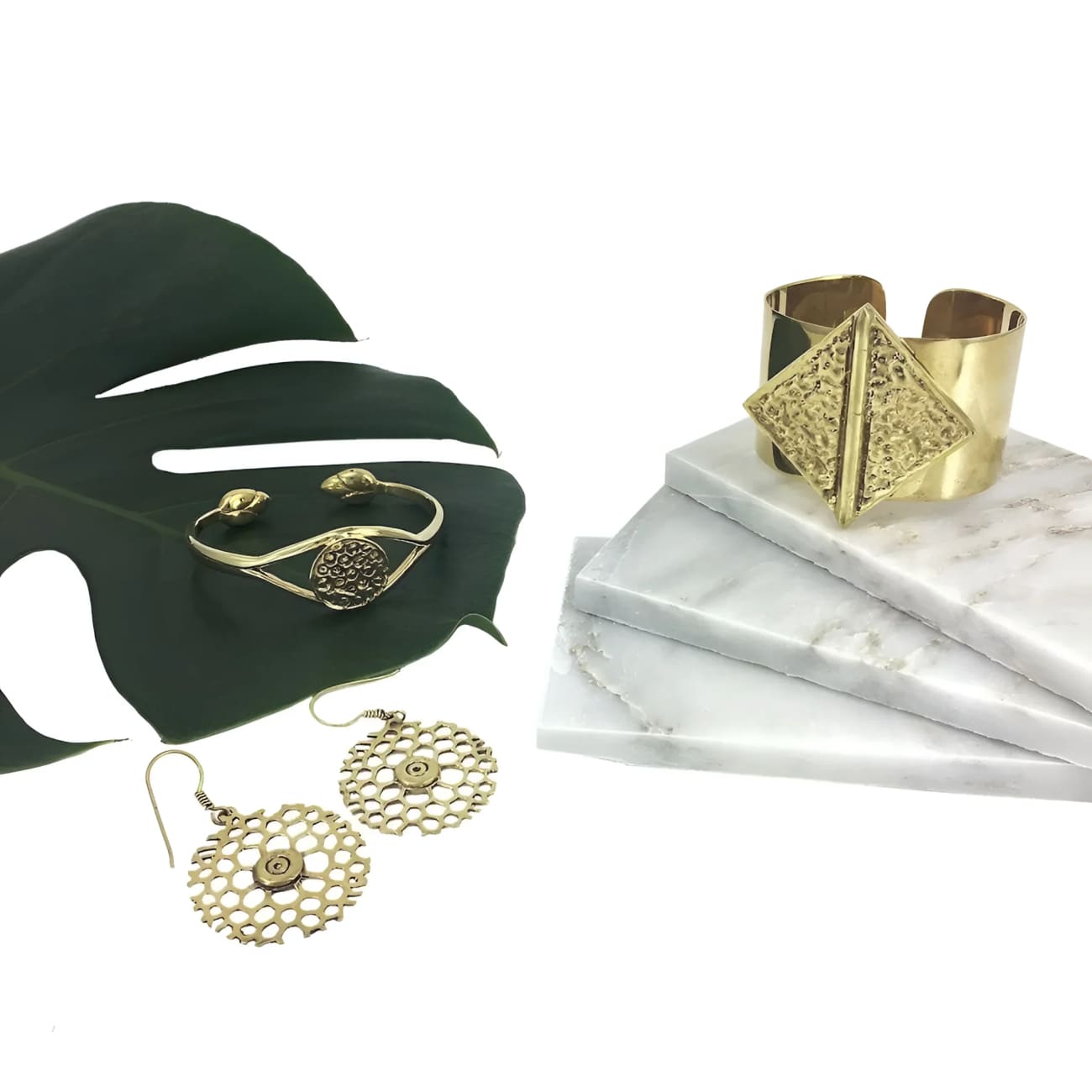 Hammered Bombshell Cuff - Bracelets