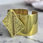 Hammered Bombshell Cuff - Bracelets