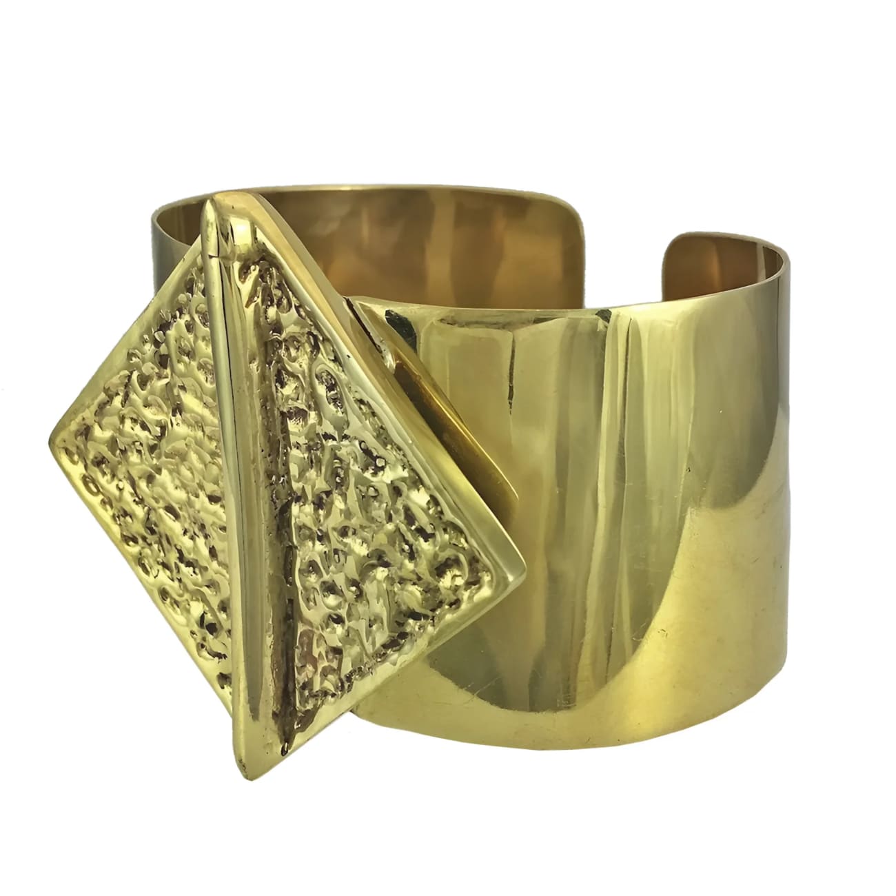 Hammered Bombshell Cuff - Bracelets