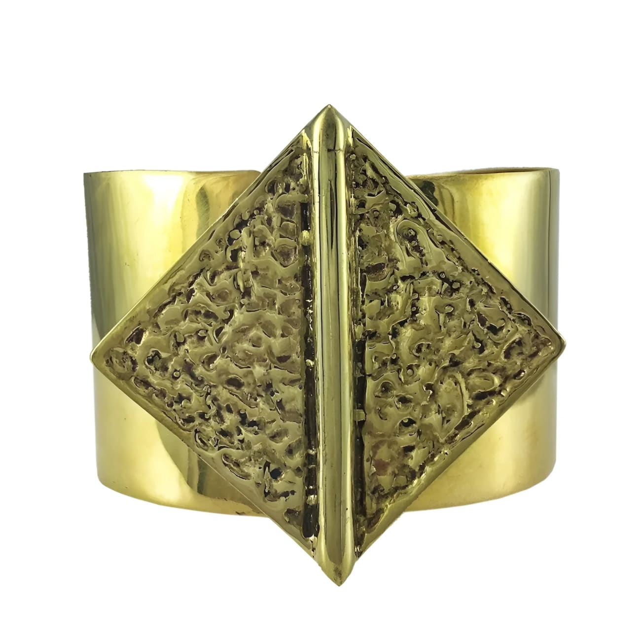Hammered Bombshell Cuff - Bracelets