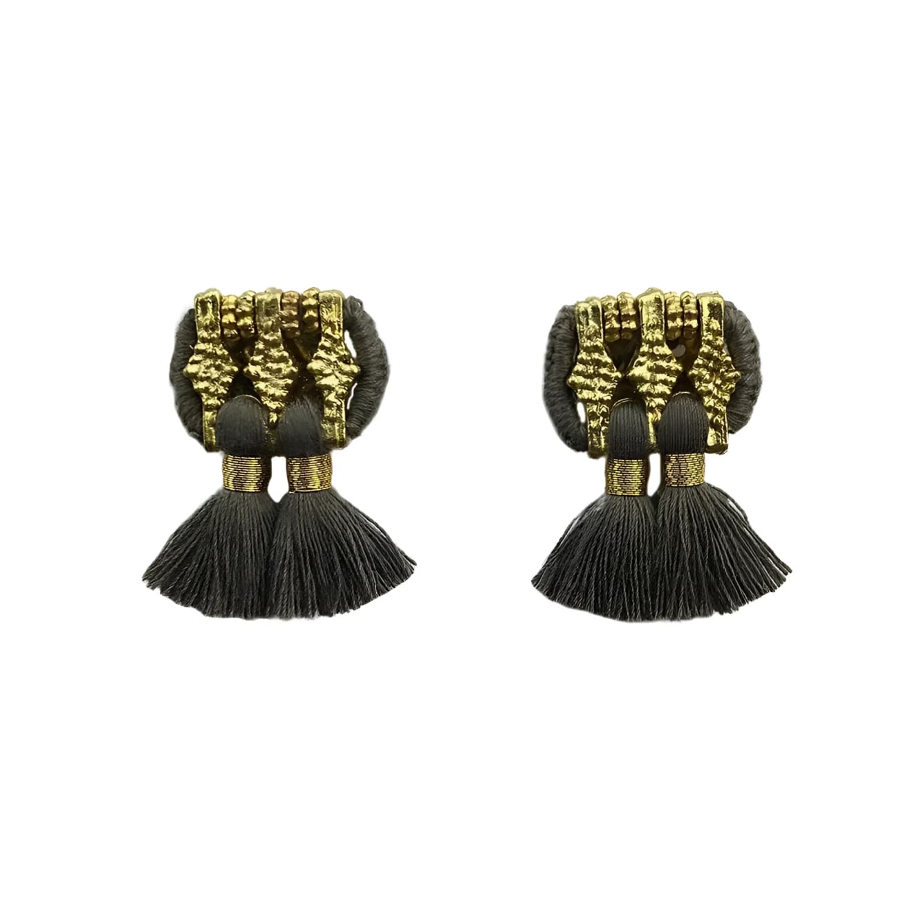 Jhumka Earrings - Slate Gray