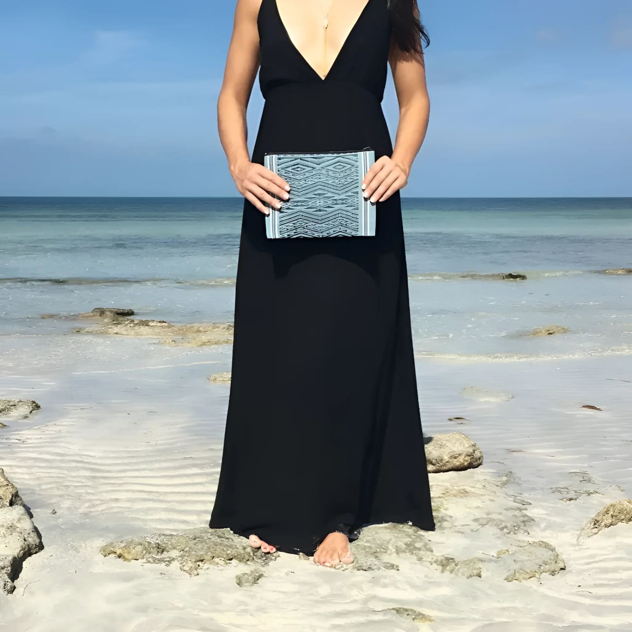 Ocean Tribal Mulberry Clutch - Clutches