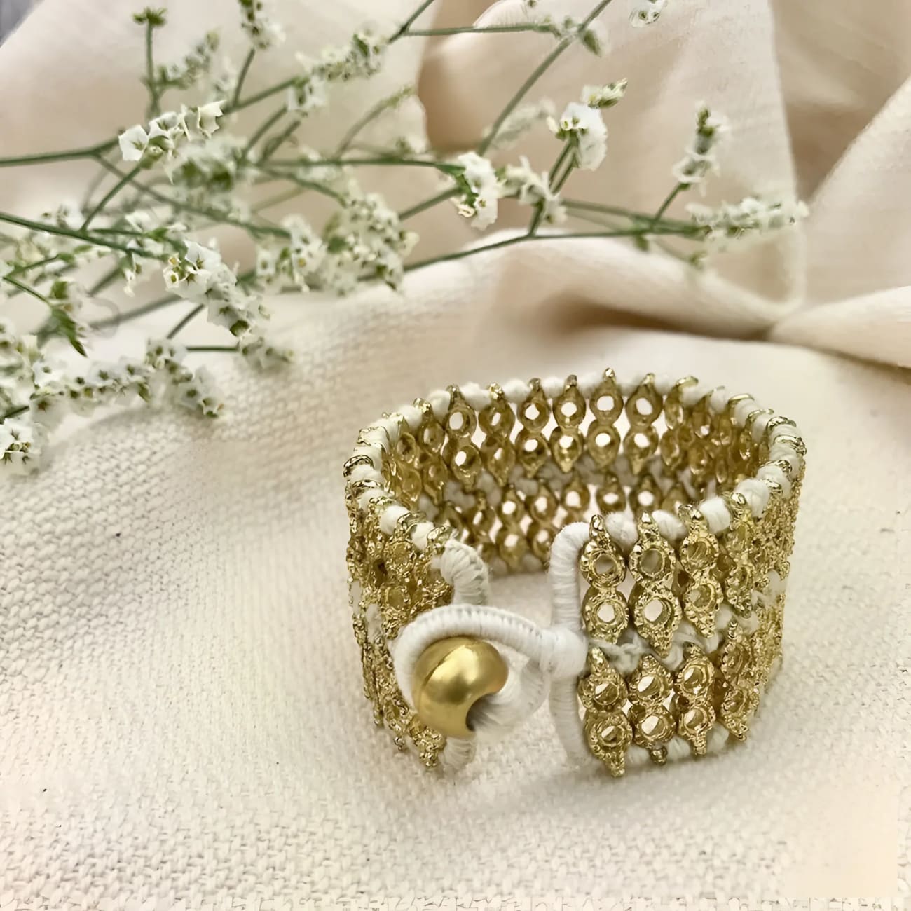 Riya Cuff - White - Bracelets