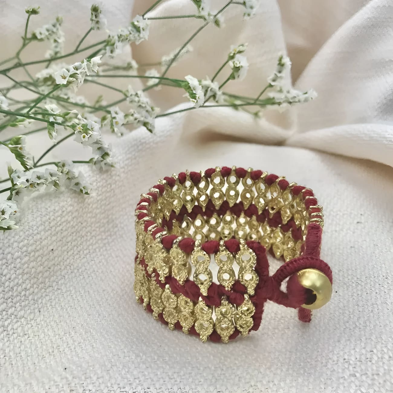 Riya Cuff - Wine - Bracelets
